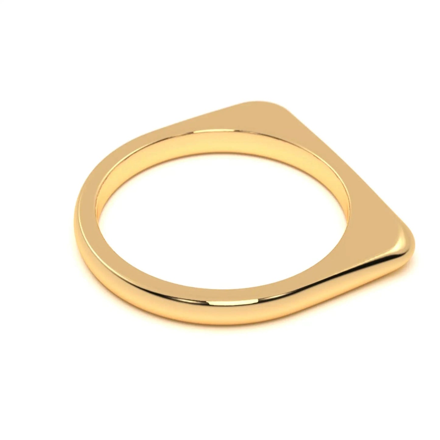 Modern Curve Silver Ring