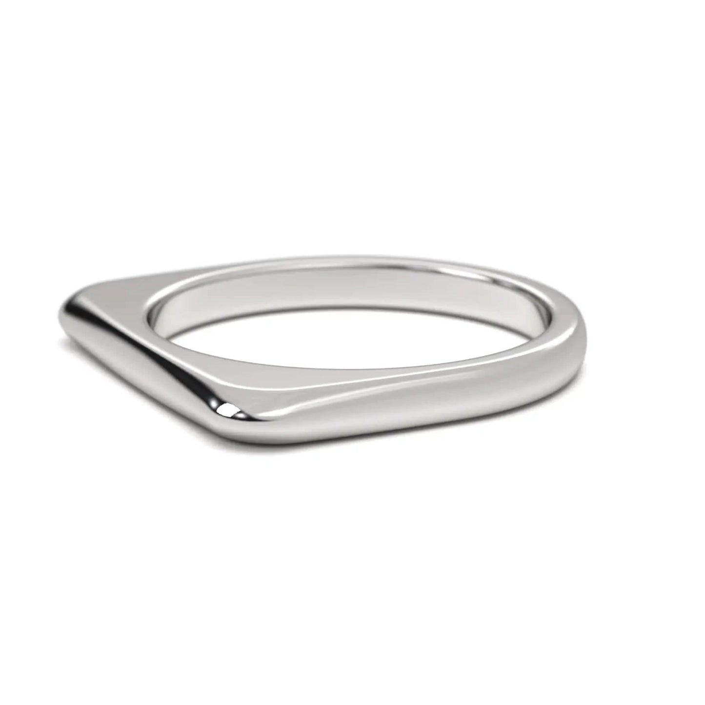 Modern Curve Silver Ring