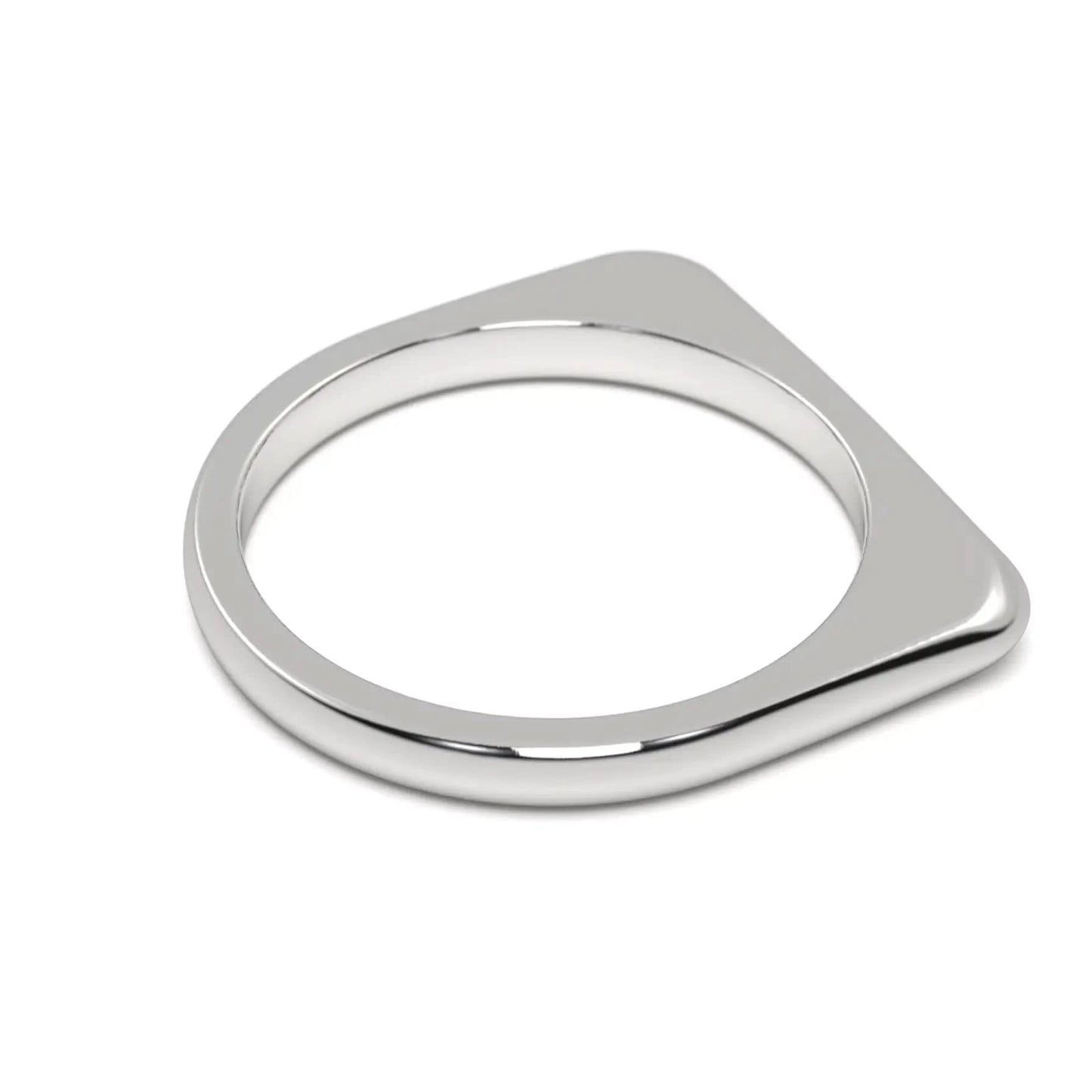 Modern Curve Silver Ring