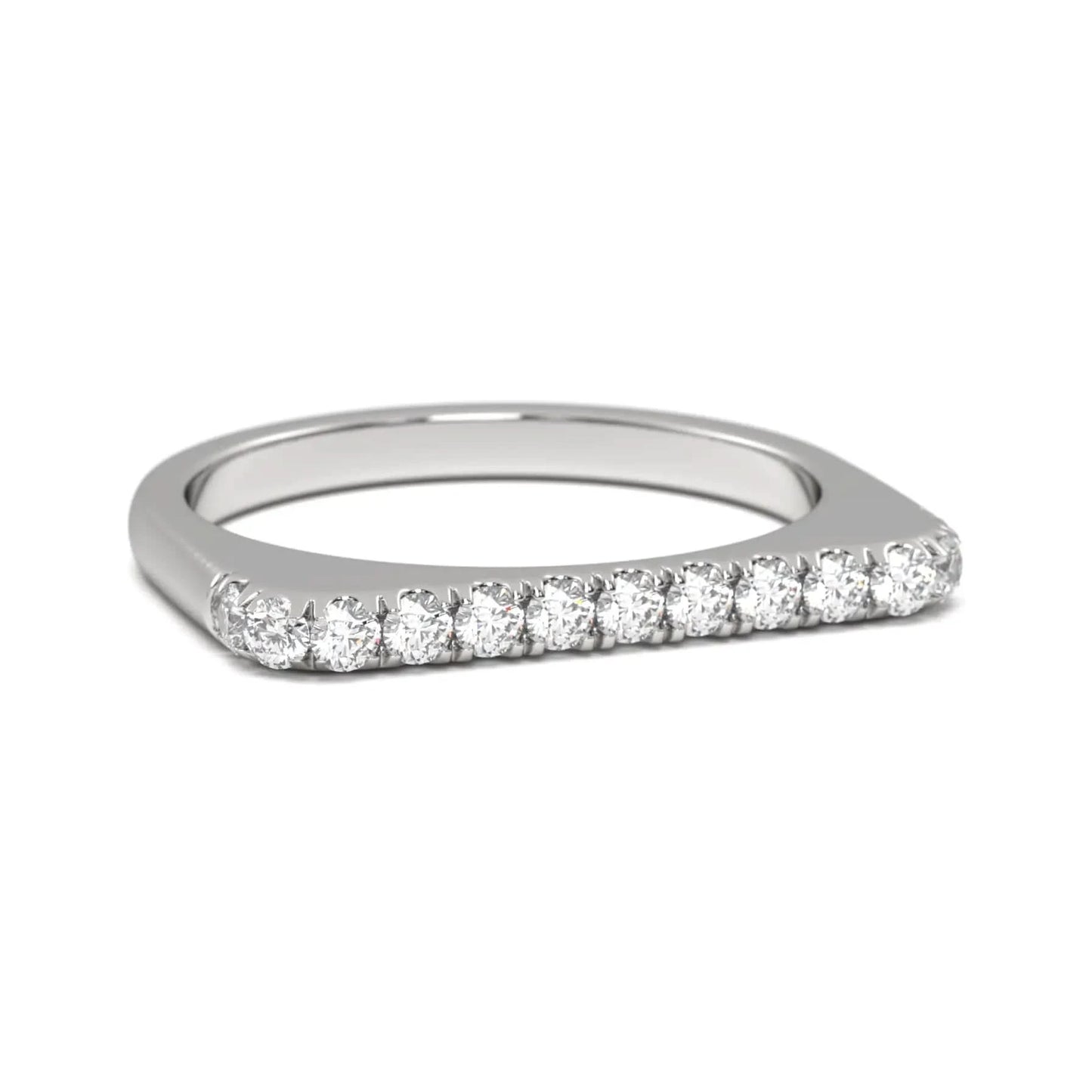 Dainty silver Diamond Line Ring