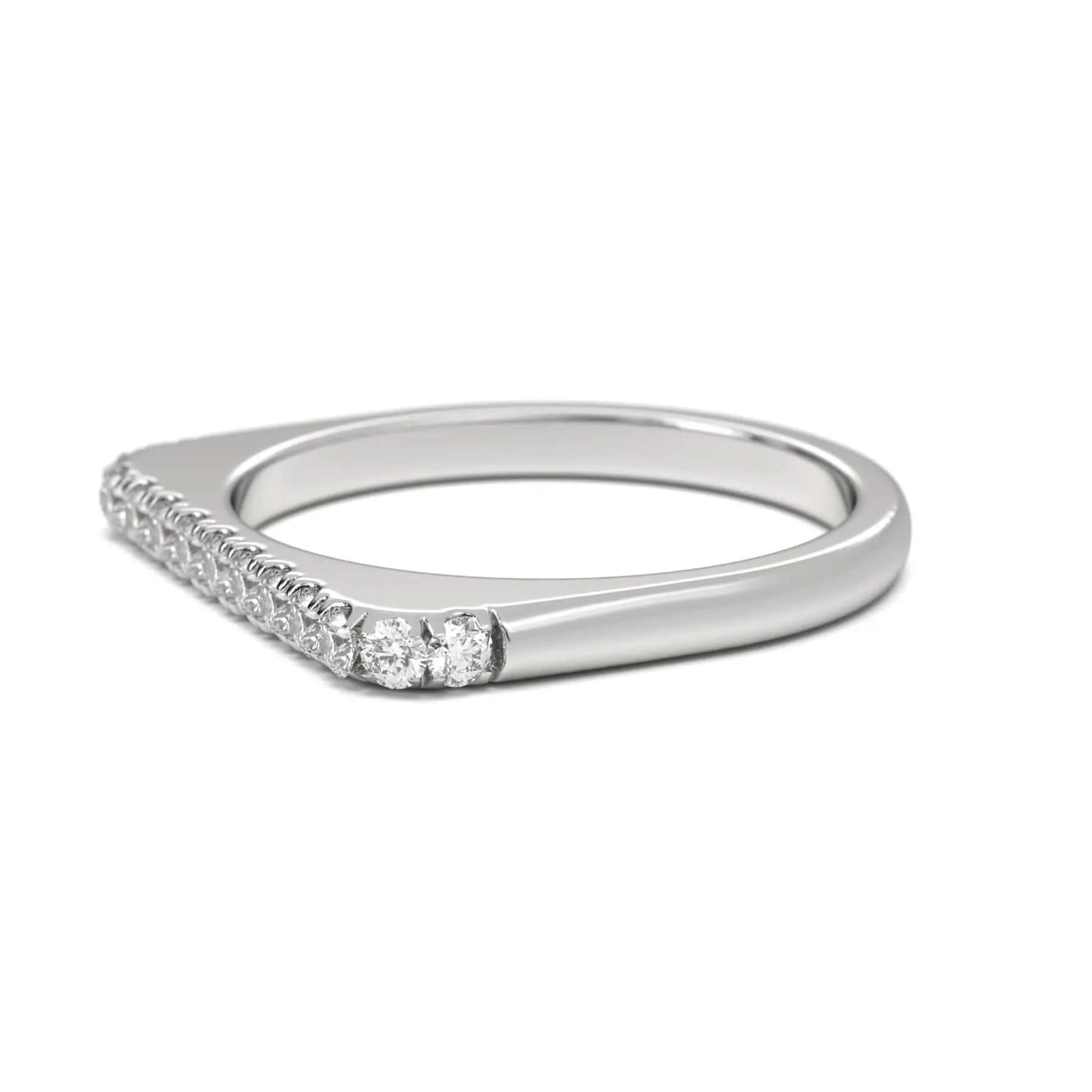 Dainty silver Diamond Line Ring