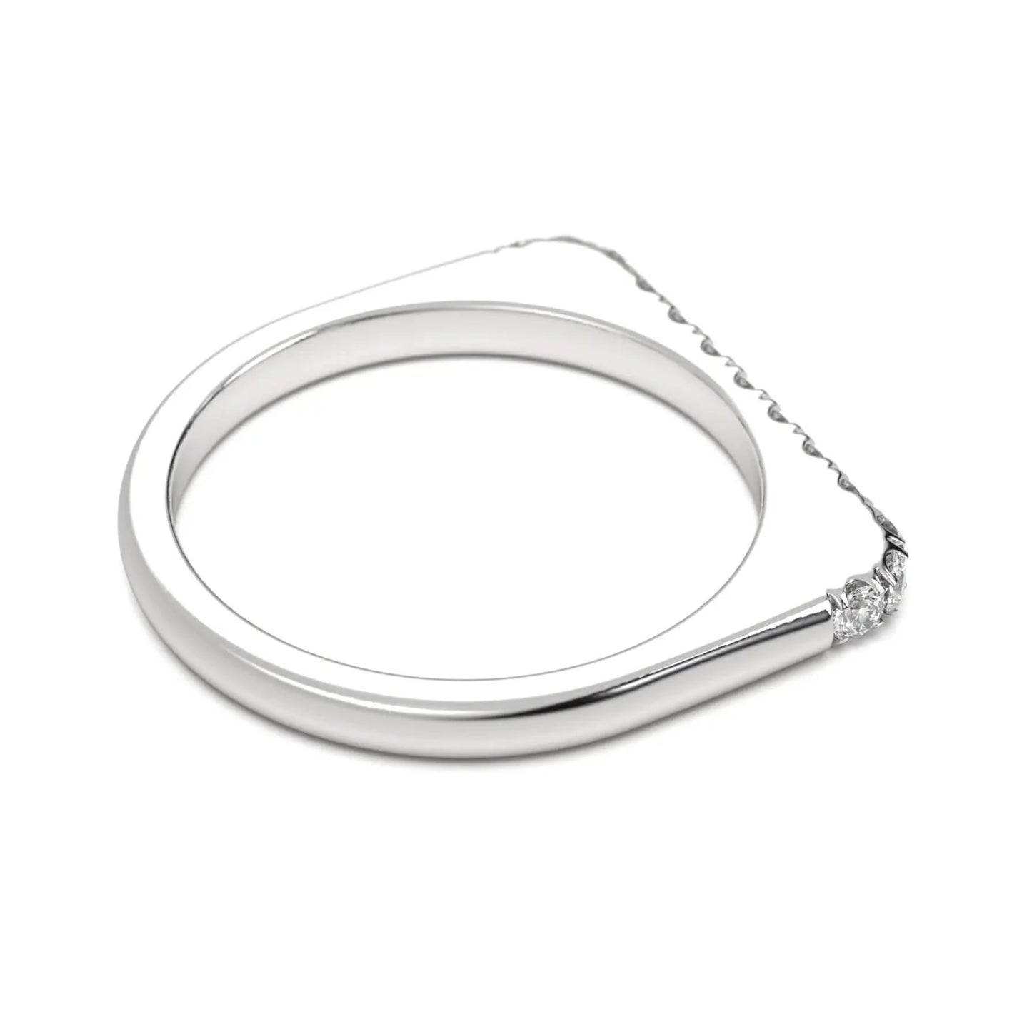 Dainty silver Diamond Line Ring