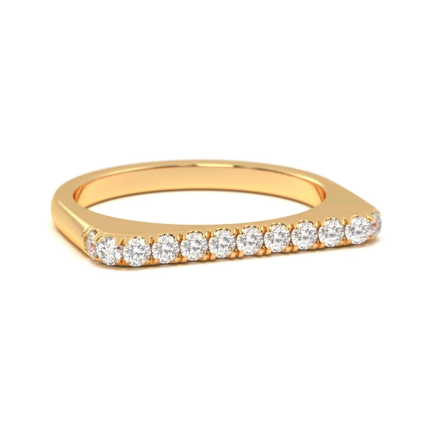 Dainty silver Diamond Line Ring