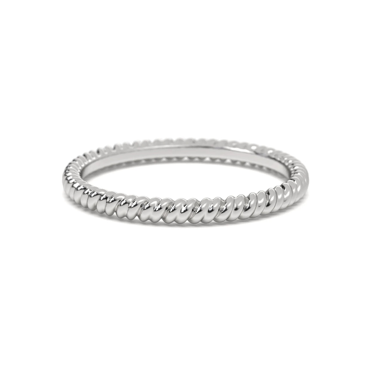 Twisted Rope Silver Ring