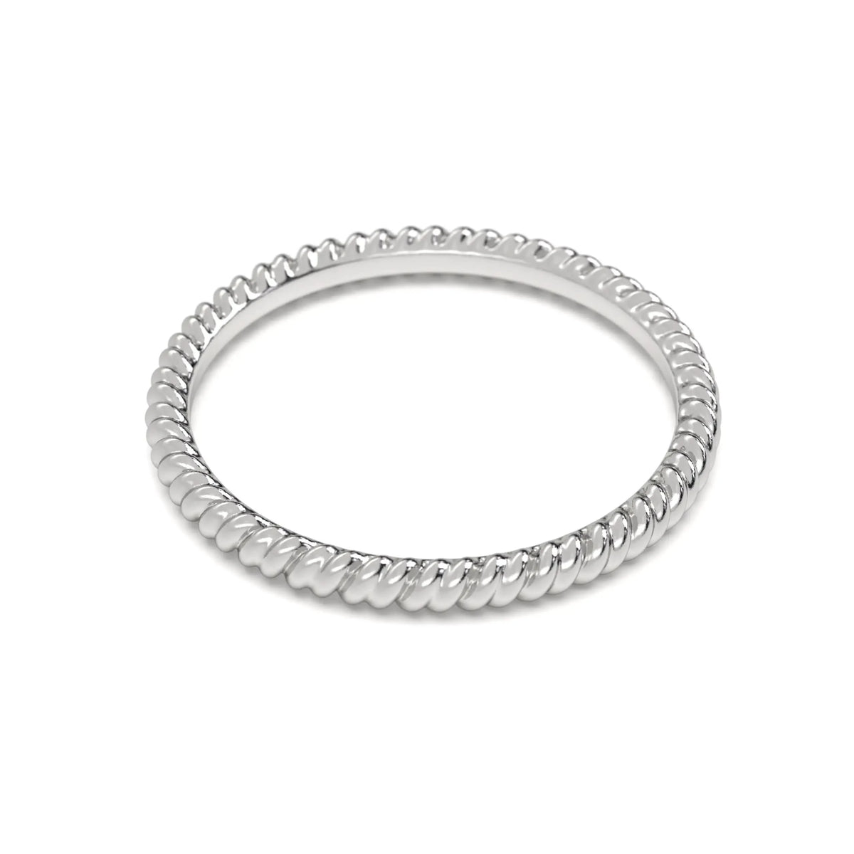 Twisted Rope Silver Ring