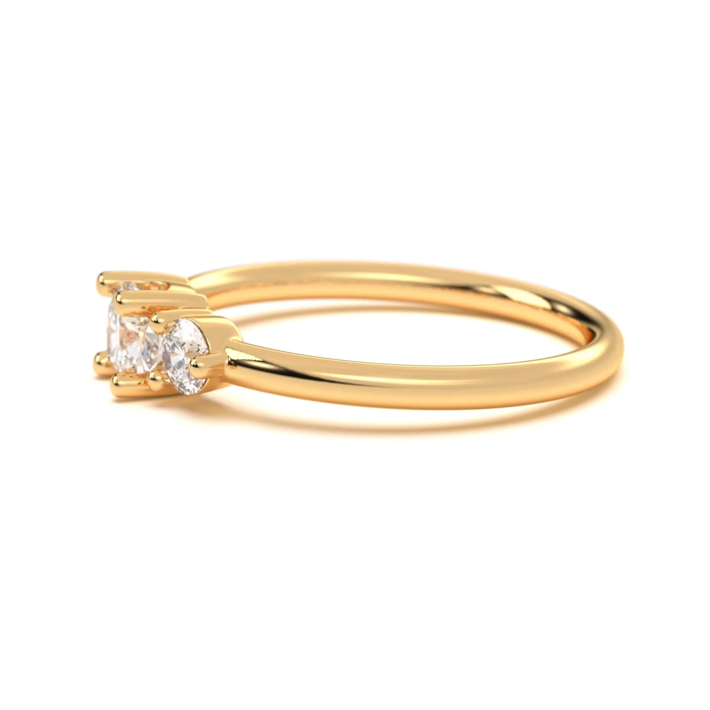 Classic silver Two-Stone Diamond Ring