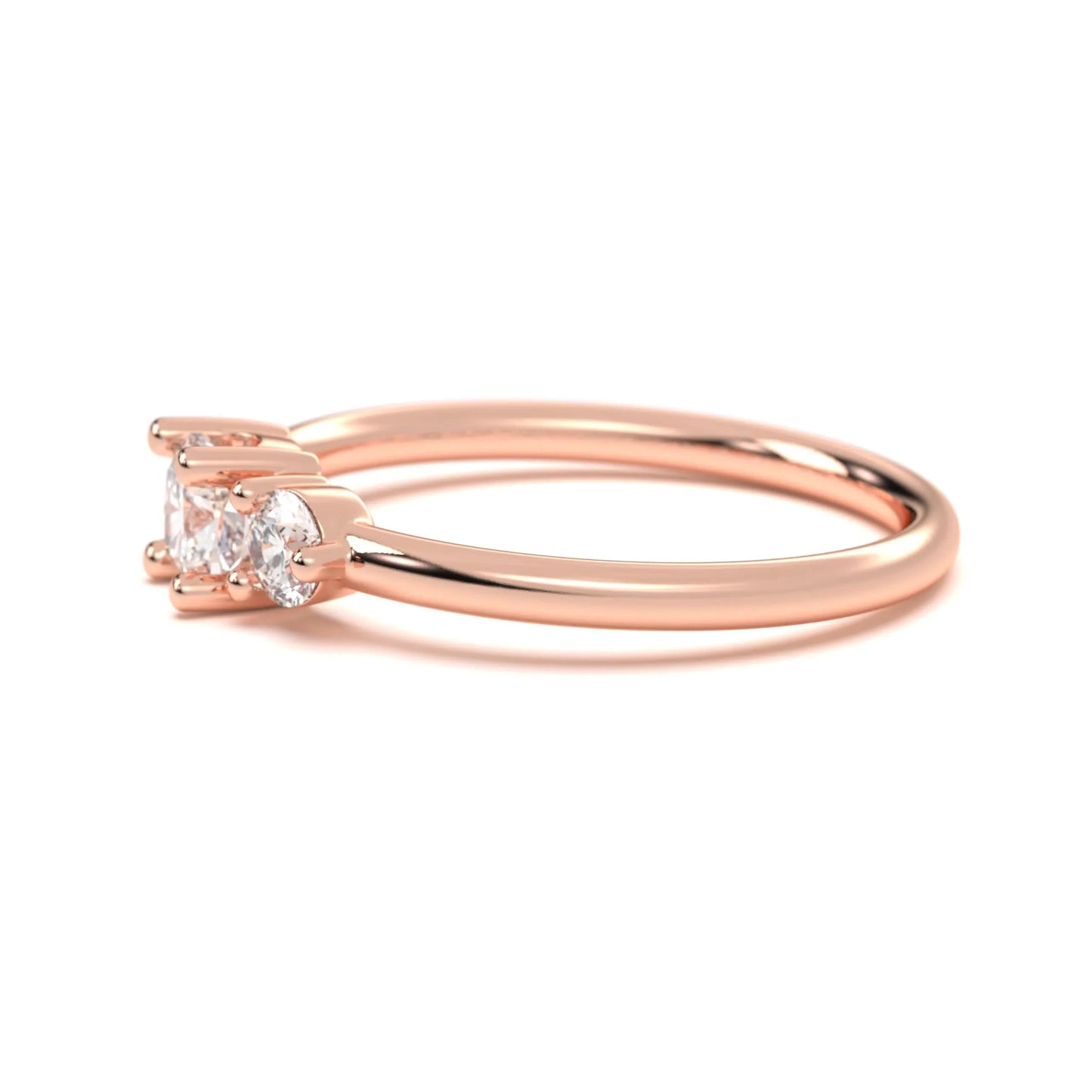 Classic silver Two-Stone Diamond Ring