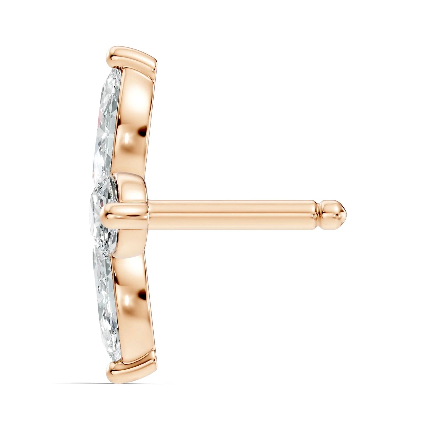 silver Marquise Bloom Nose Pin