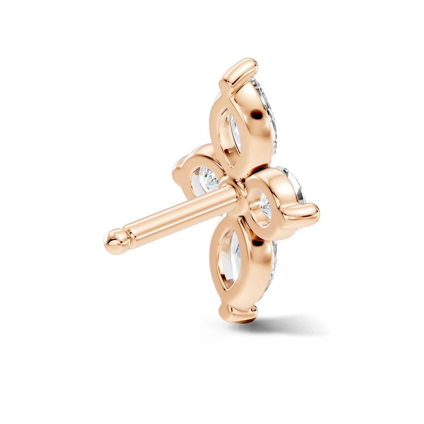 silver Marquise Bloom Nose Pin
