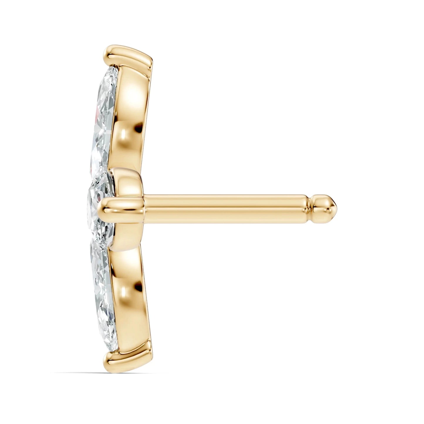 silver Marquise Bloom Nose Pin