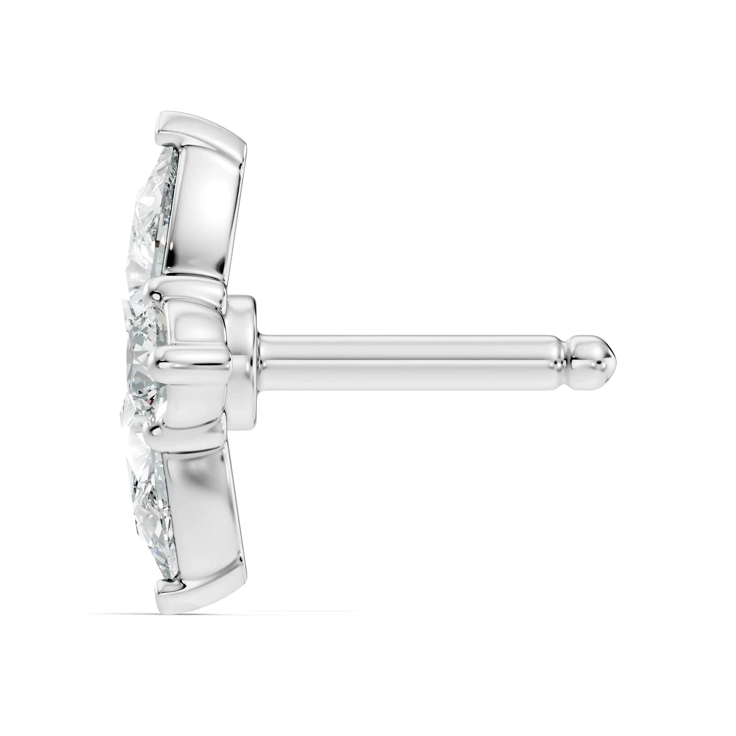 silver Royal Cluster Nose Pin