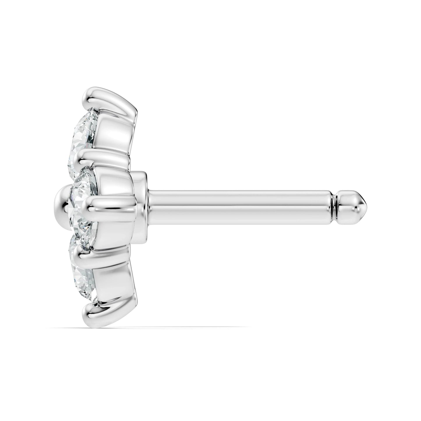 silver Aura Diamond Nose Pin