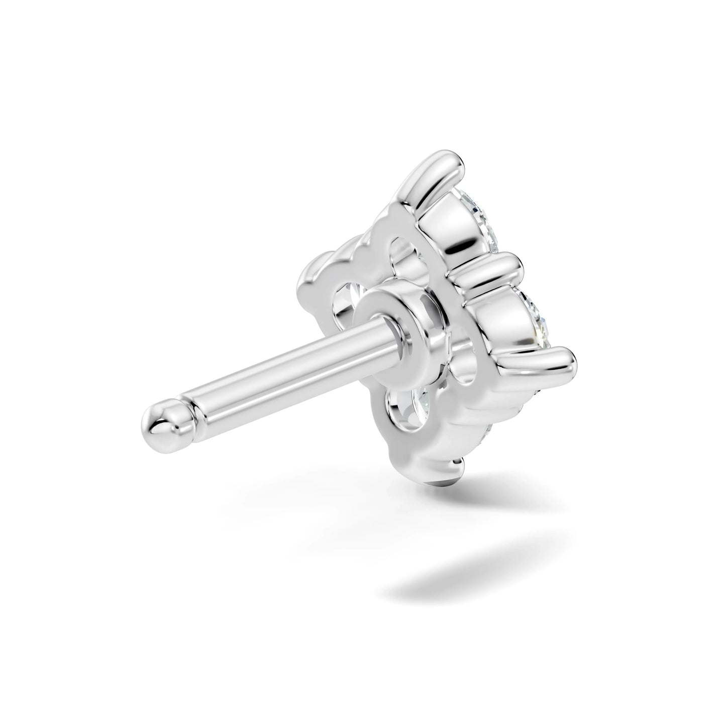 silver Aura Diamond Nose Pin