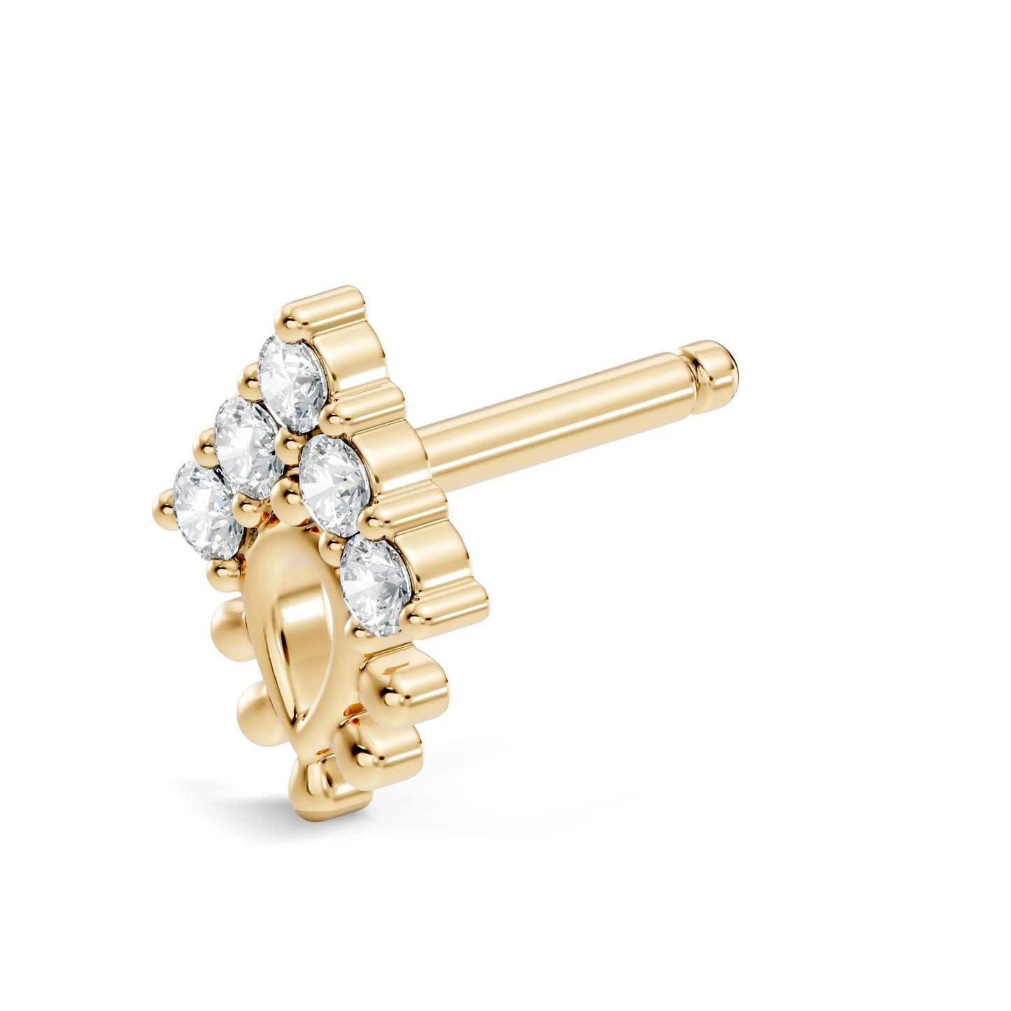 silver Dew Drop Nose Pin