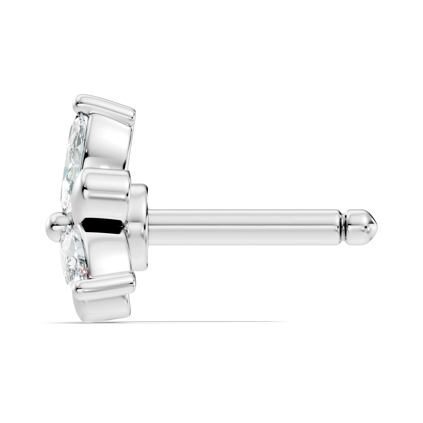 silver Petalite Spark Nose Pin