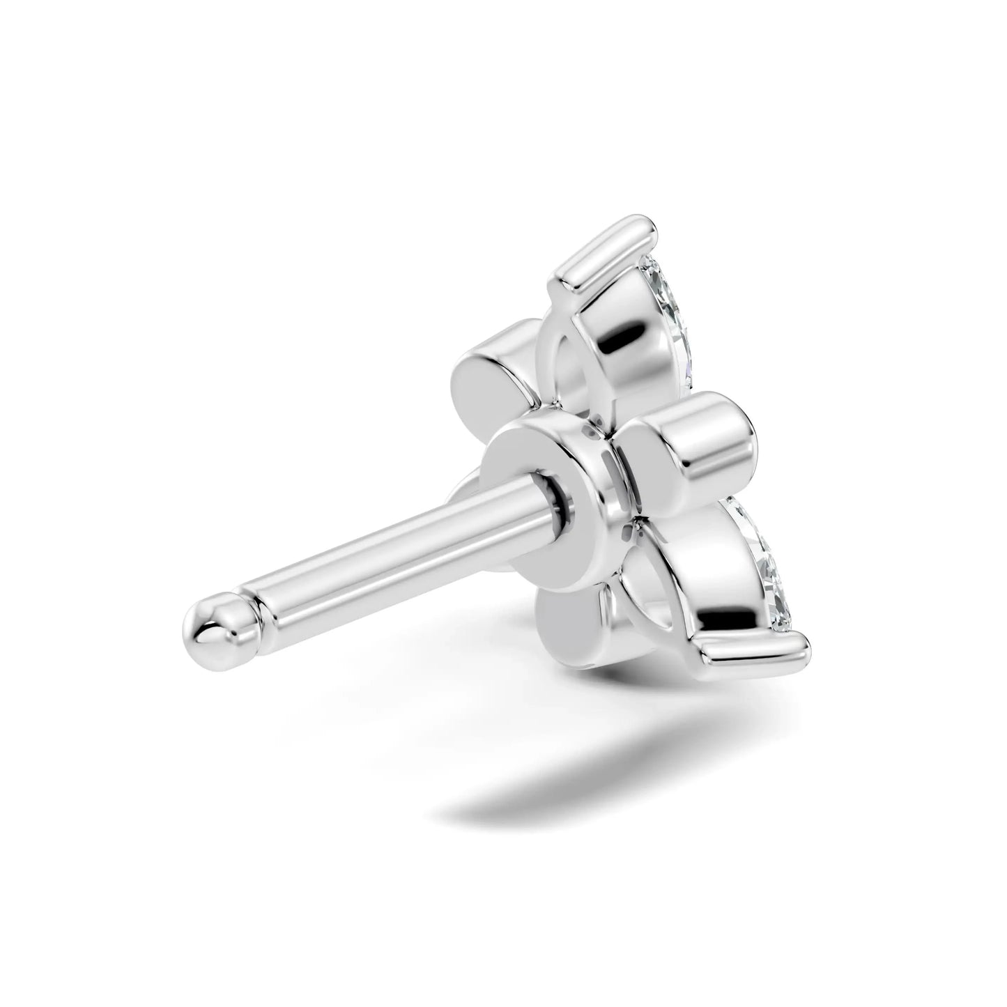 silver Petalite Spark Nose Pin