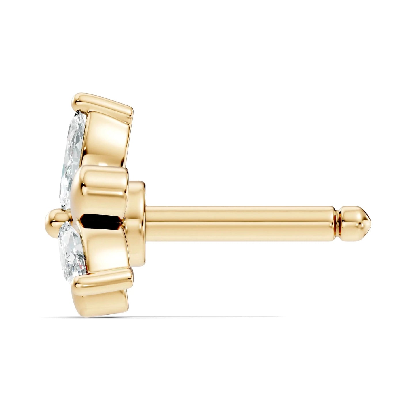 silver Petalite Spark Nose Pin