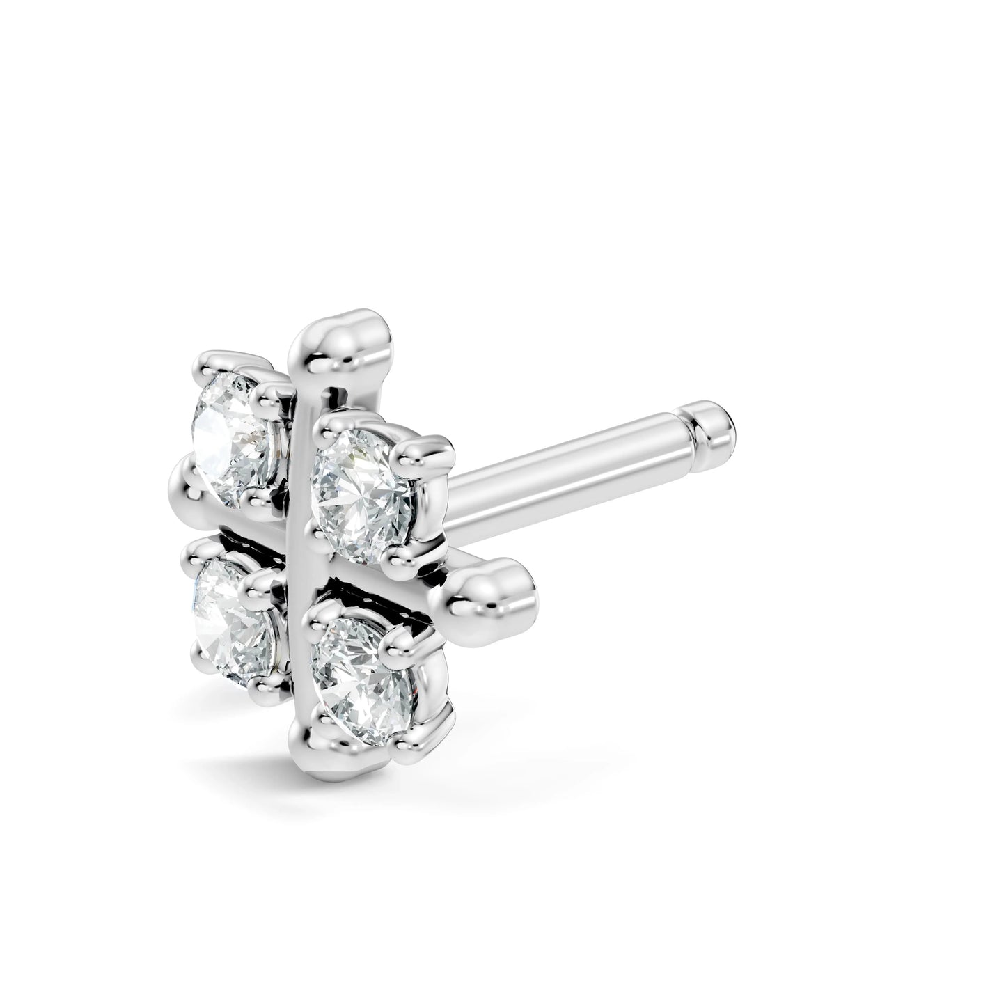 silver Luxe Bloom Nose Stud