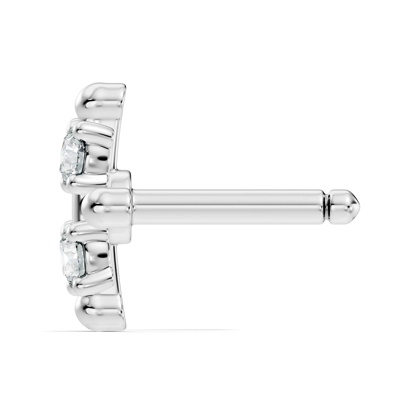 silver Luxe Bloom Nose Stud