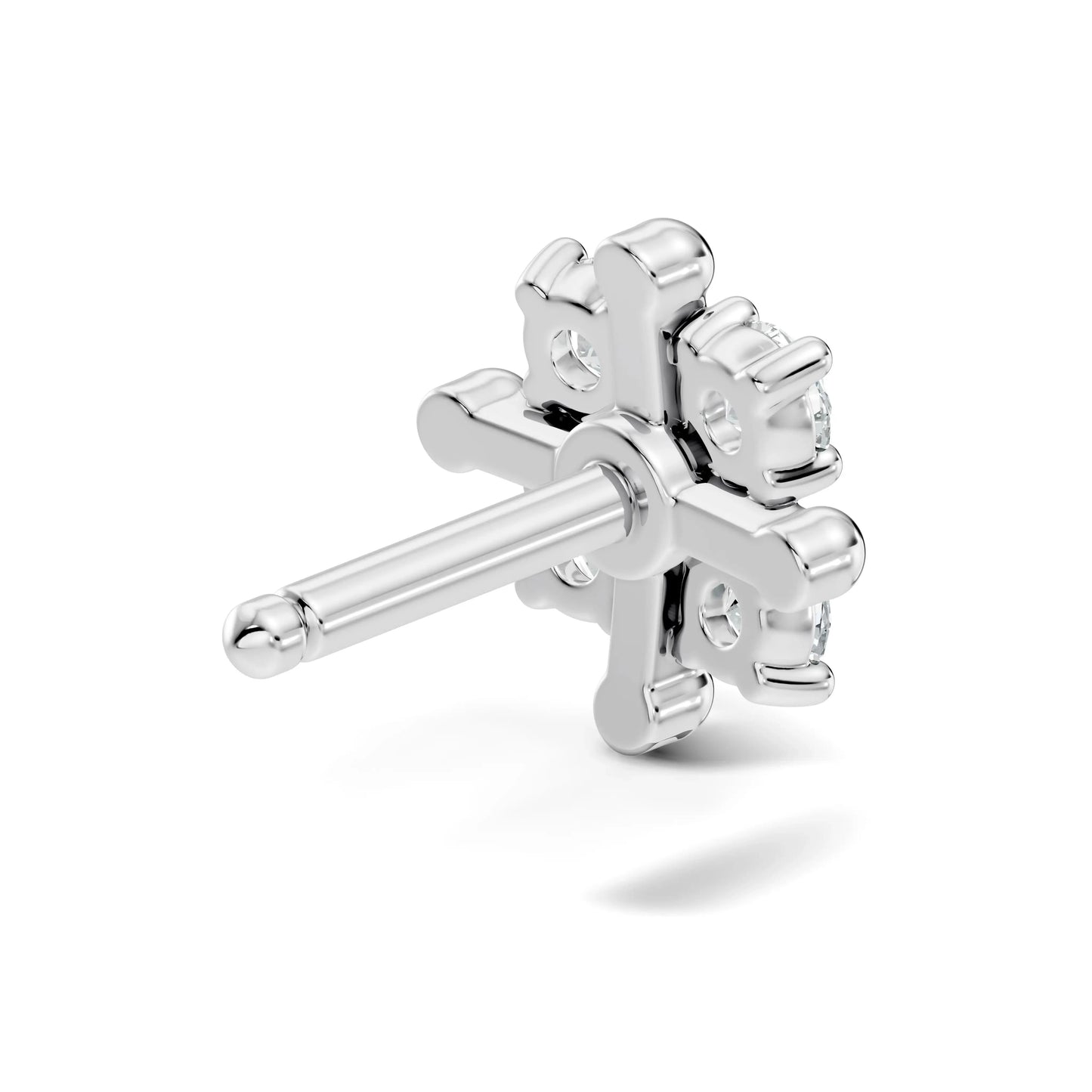 silver Luxe Bloom Nose Stud