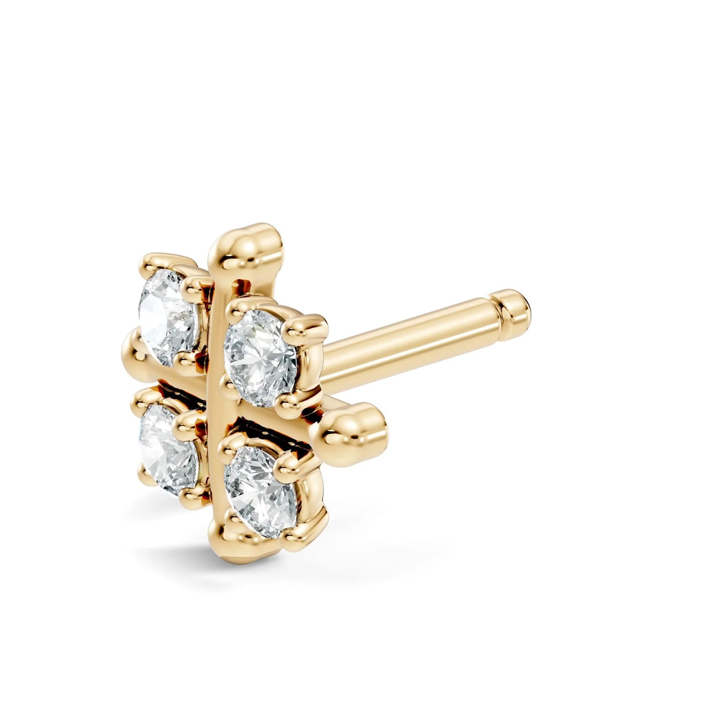 silver Luxe Bloom Nose Stud