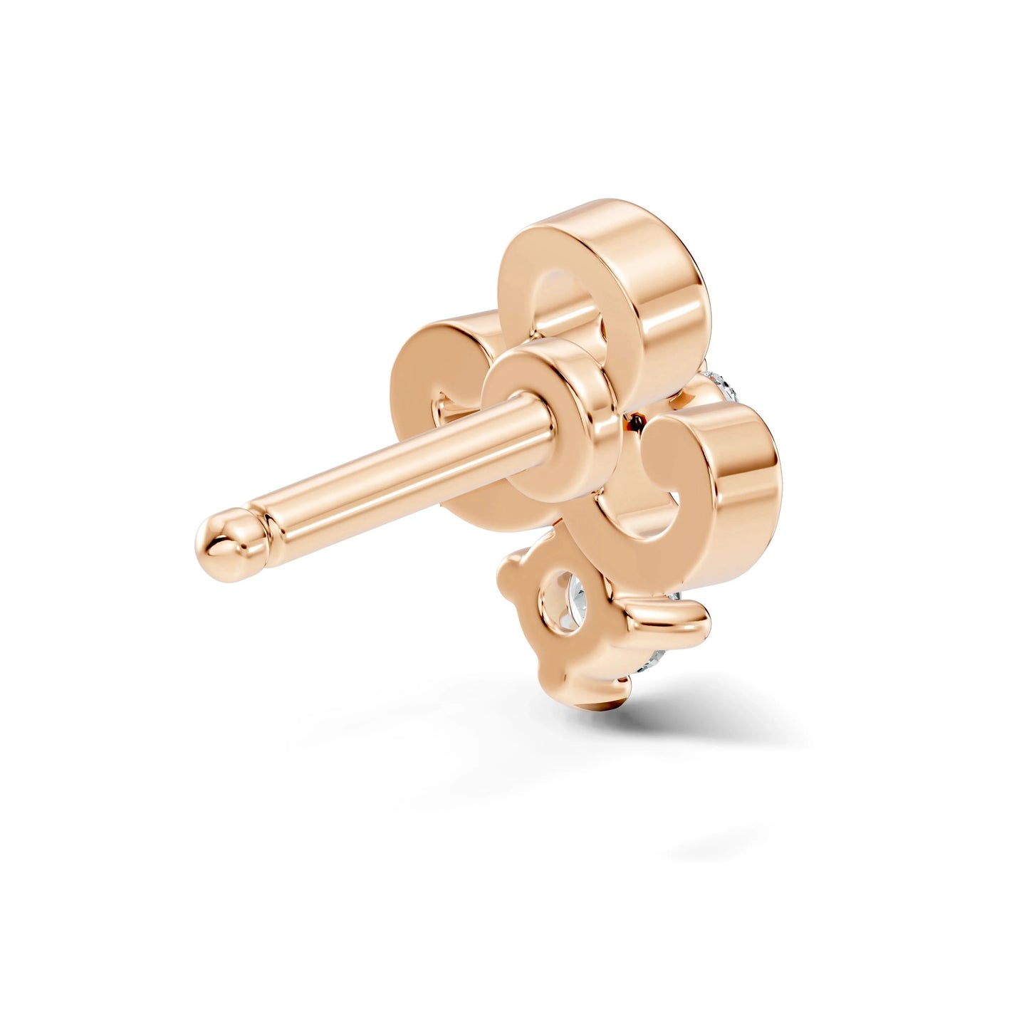 silver Divine Spark Nose Pin
