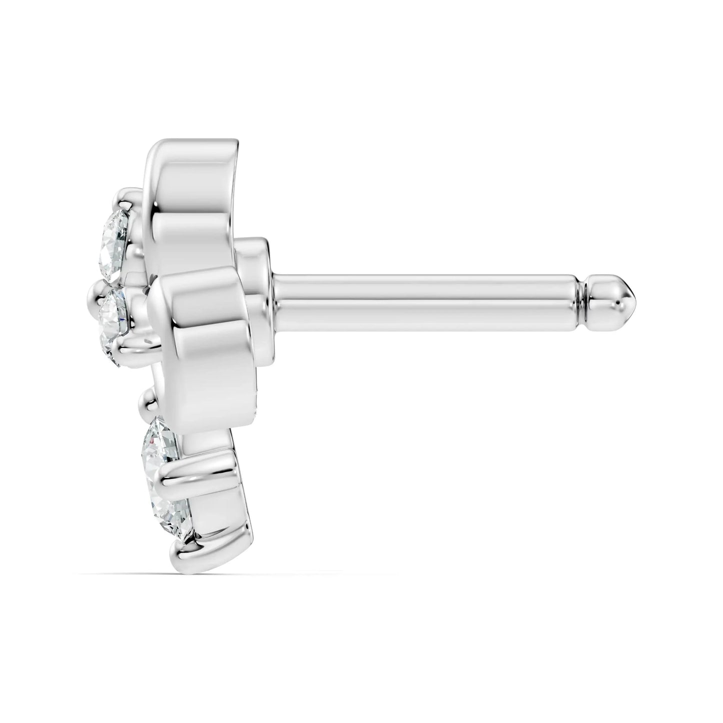 silver Divine Spark Nose Pin