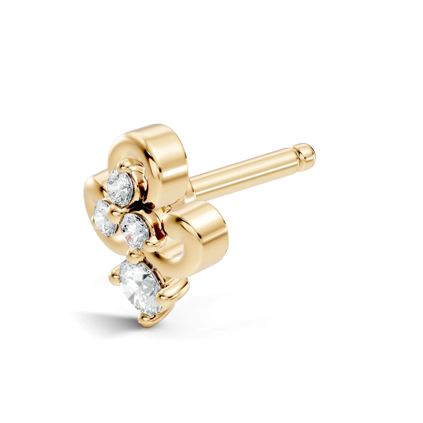 silver Divine Spark Nose Pin