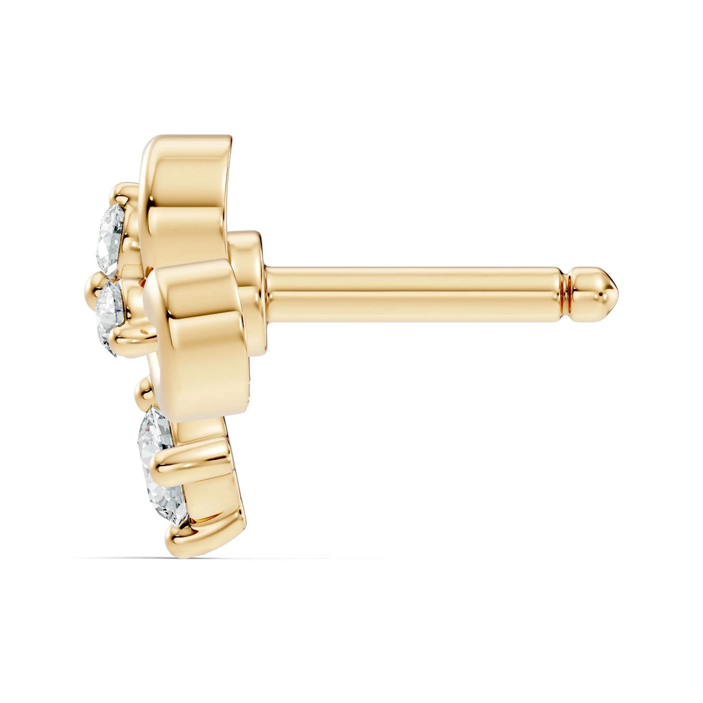 silver Divine Spark Nose Pin