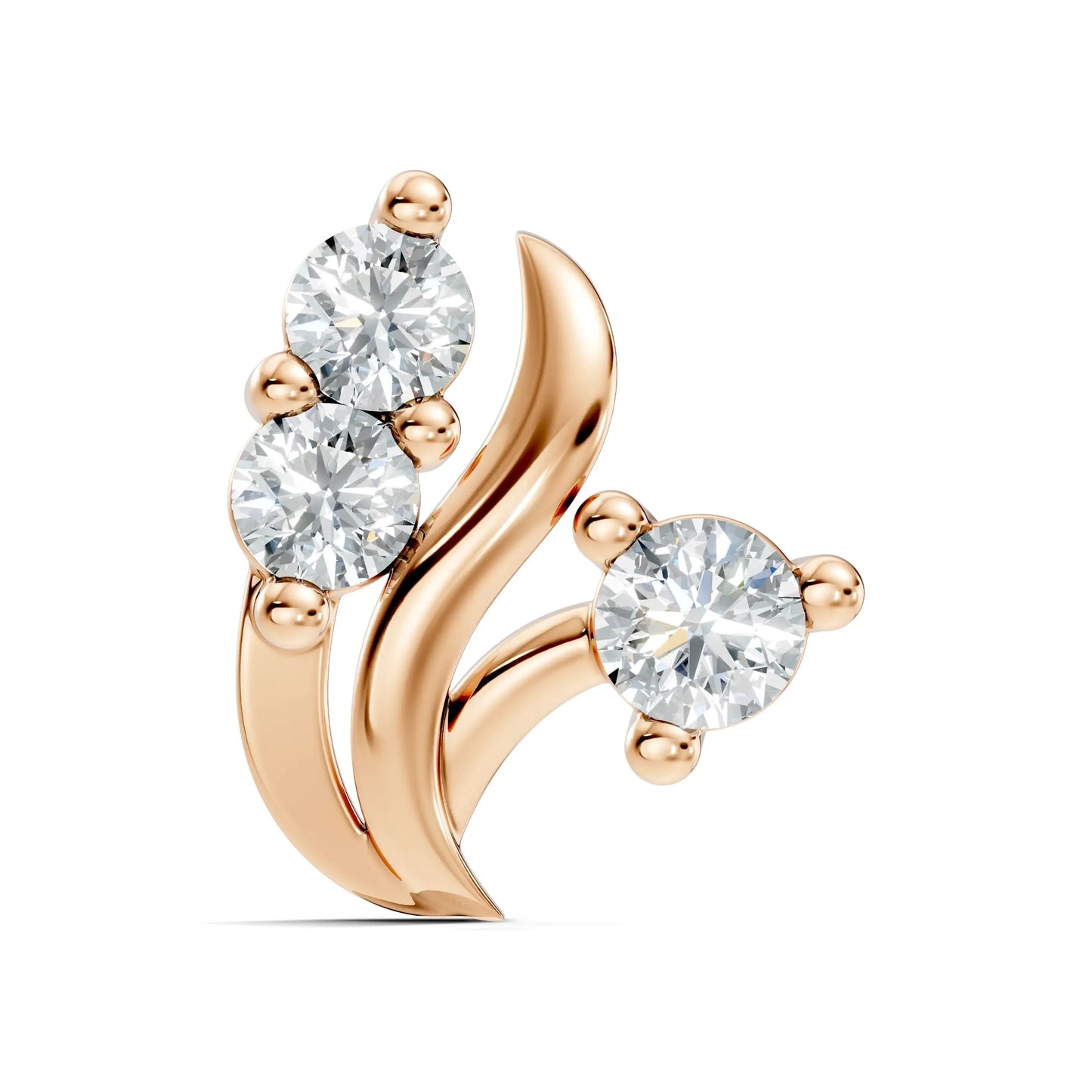 silver Aura Shine Nose Pin