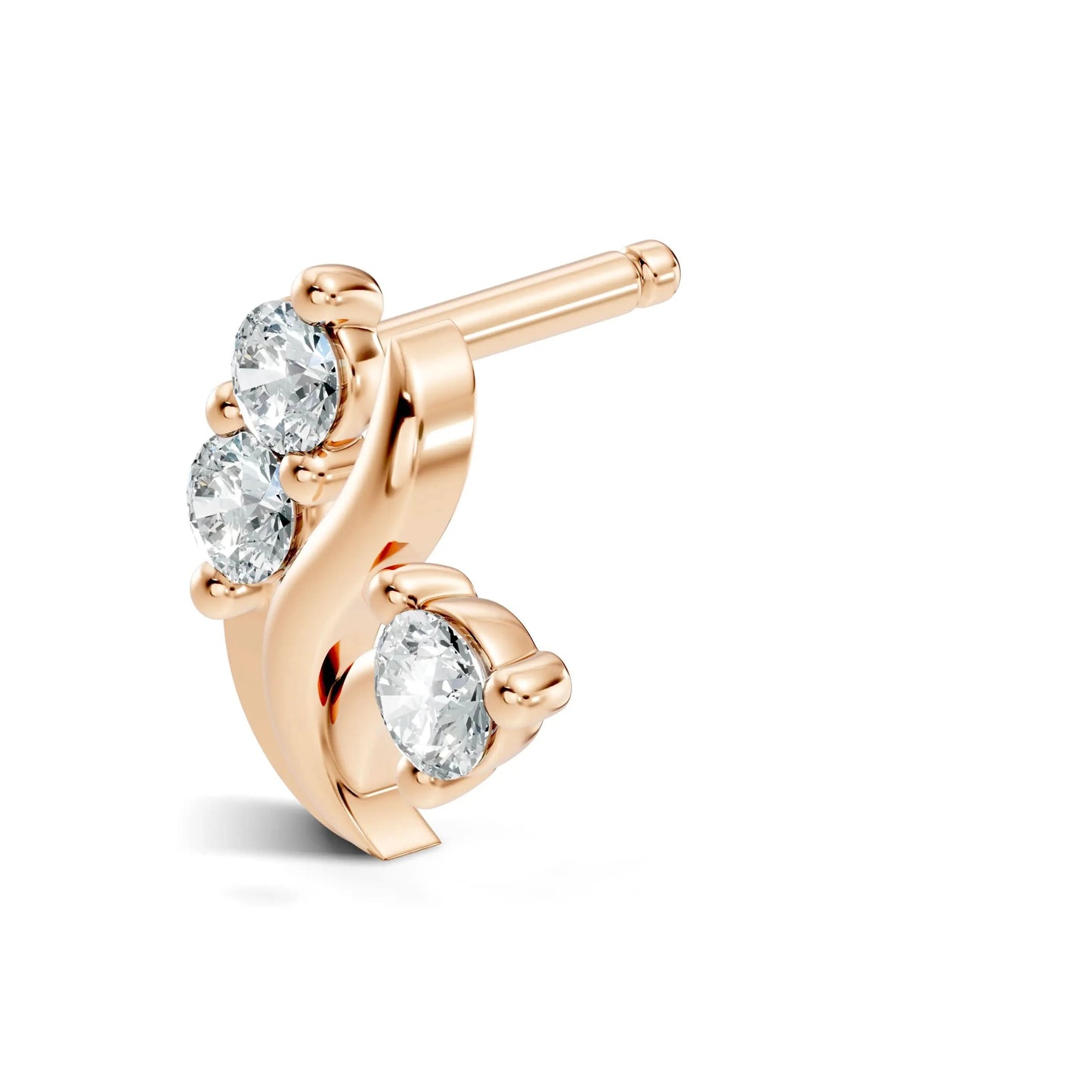 silver Aura Shine Nose Pin