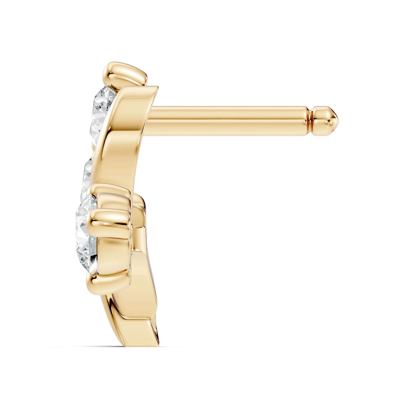 silver Aura Shine Nose Pin