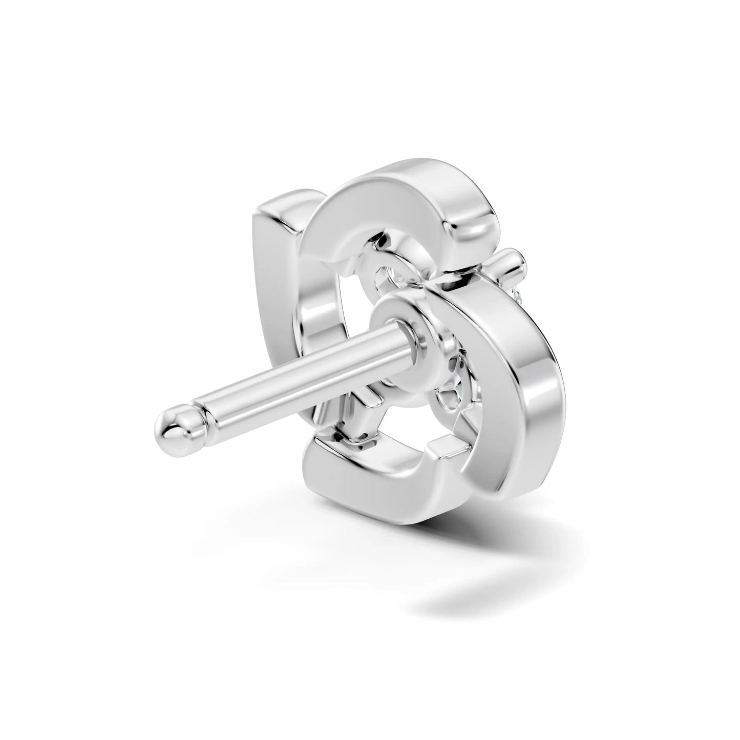 silver Celeste Floral Nose Pin
