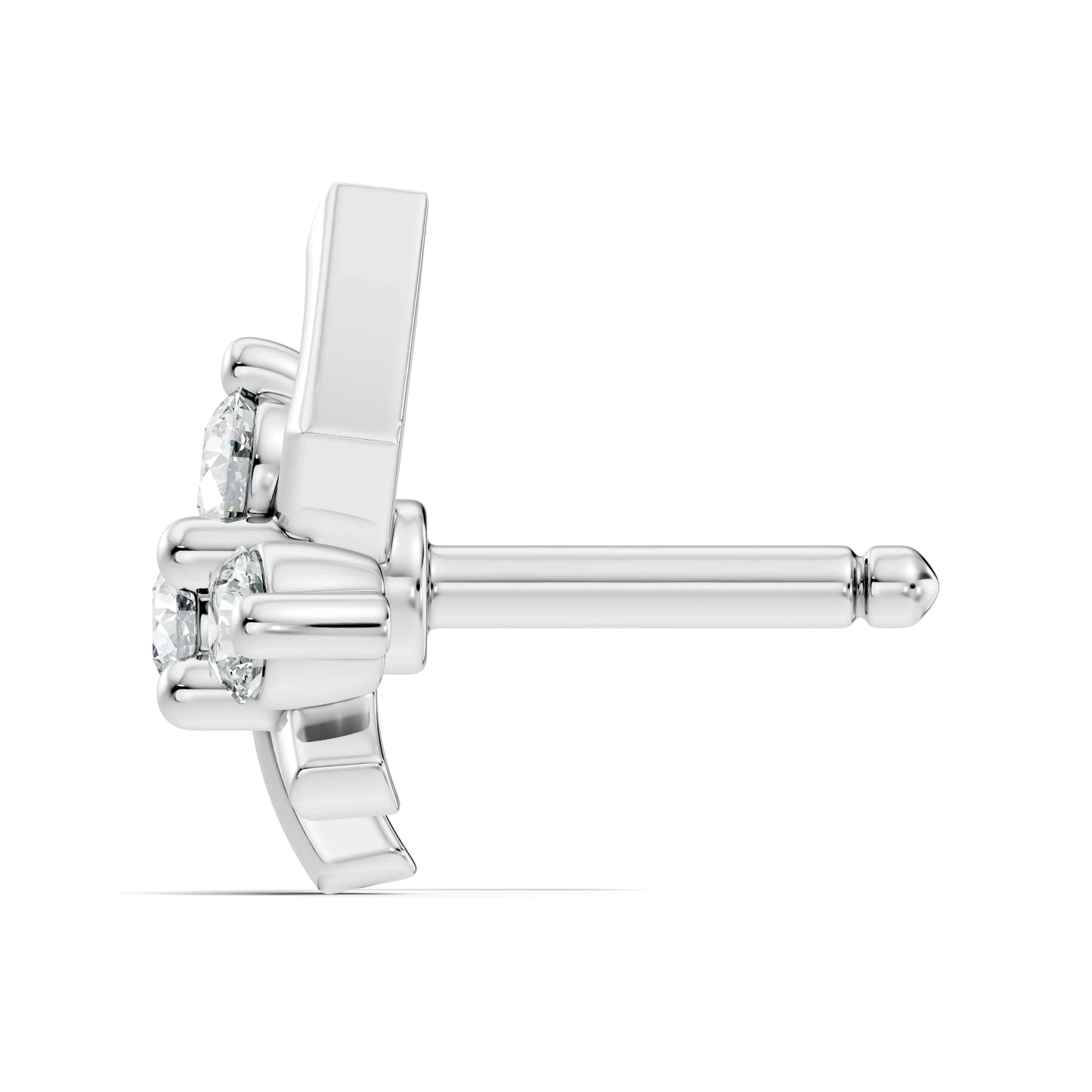 silver Elite Spark Nose Pin