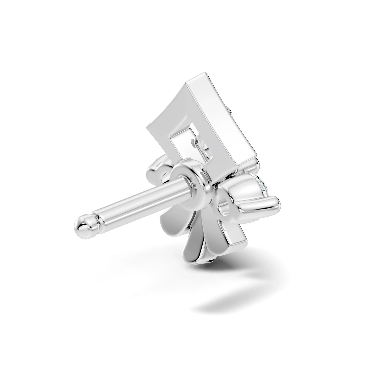 silver Elite Spark Nose Pin