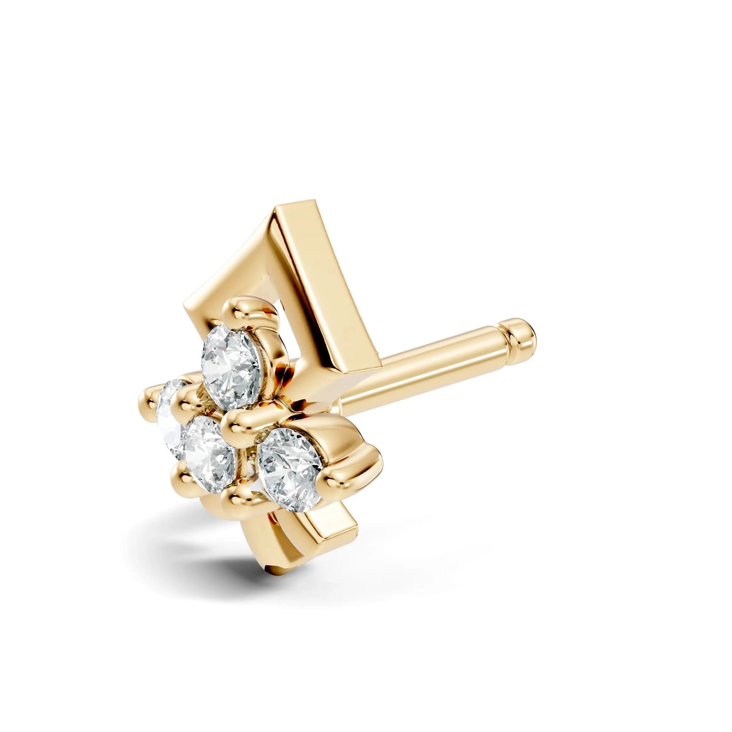 silver Elite Spark Nose Pin