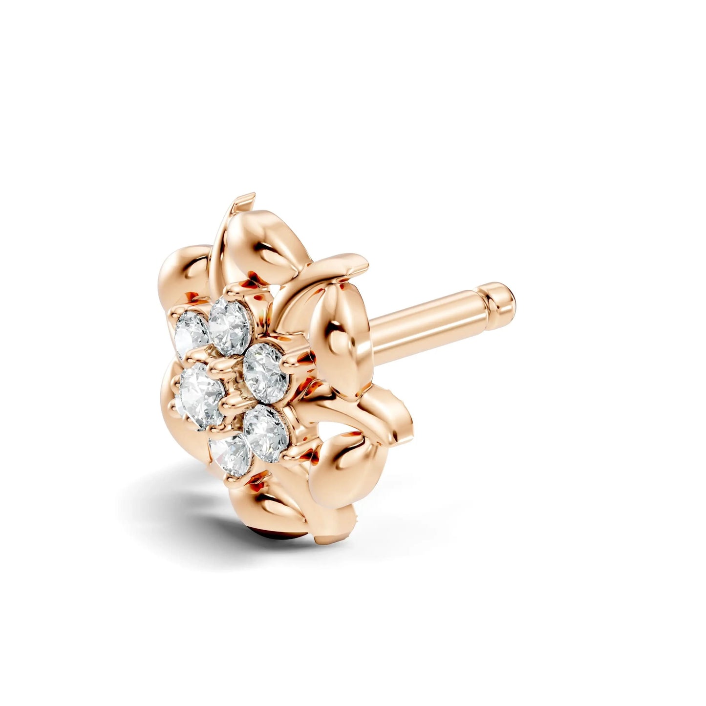 silver Golden Flower Nose Stud