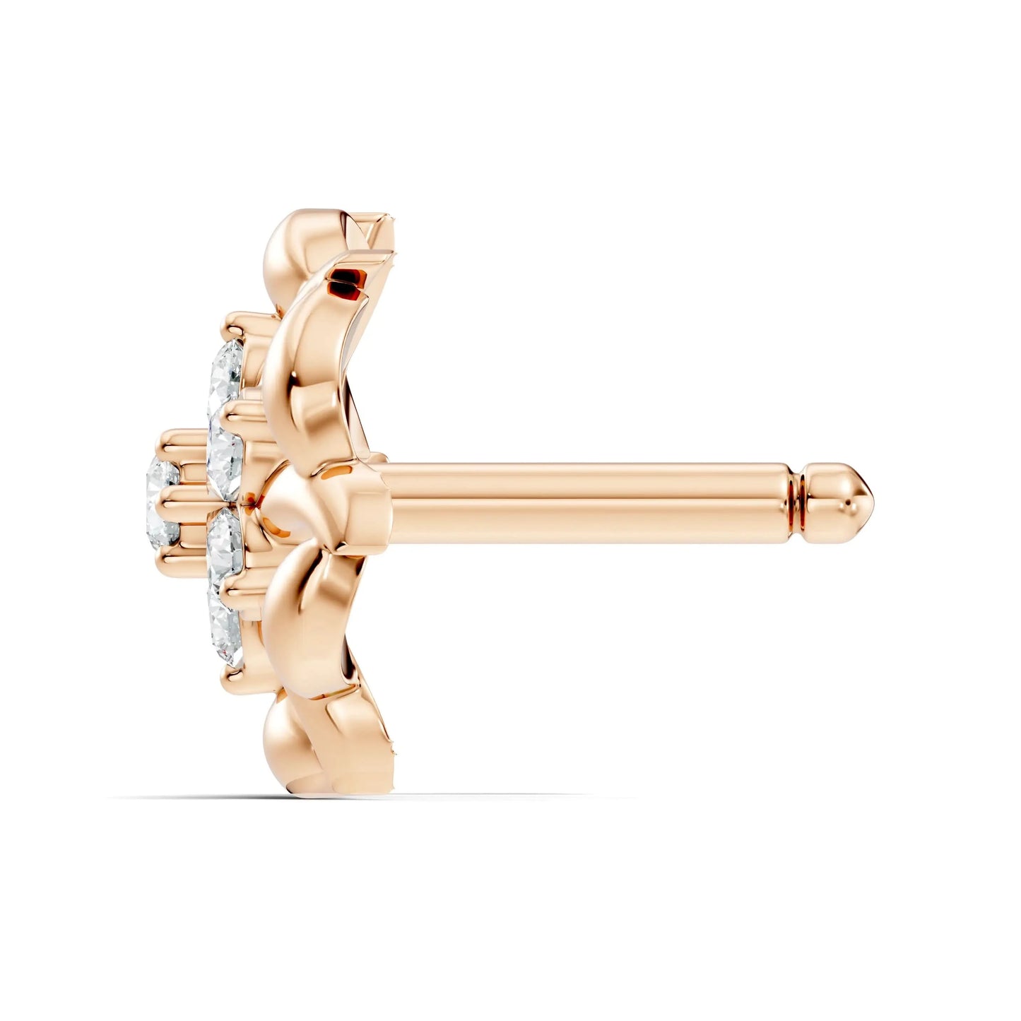 silver Golden Flower Nose Stud