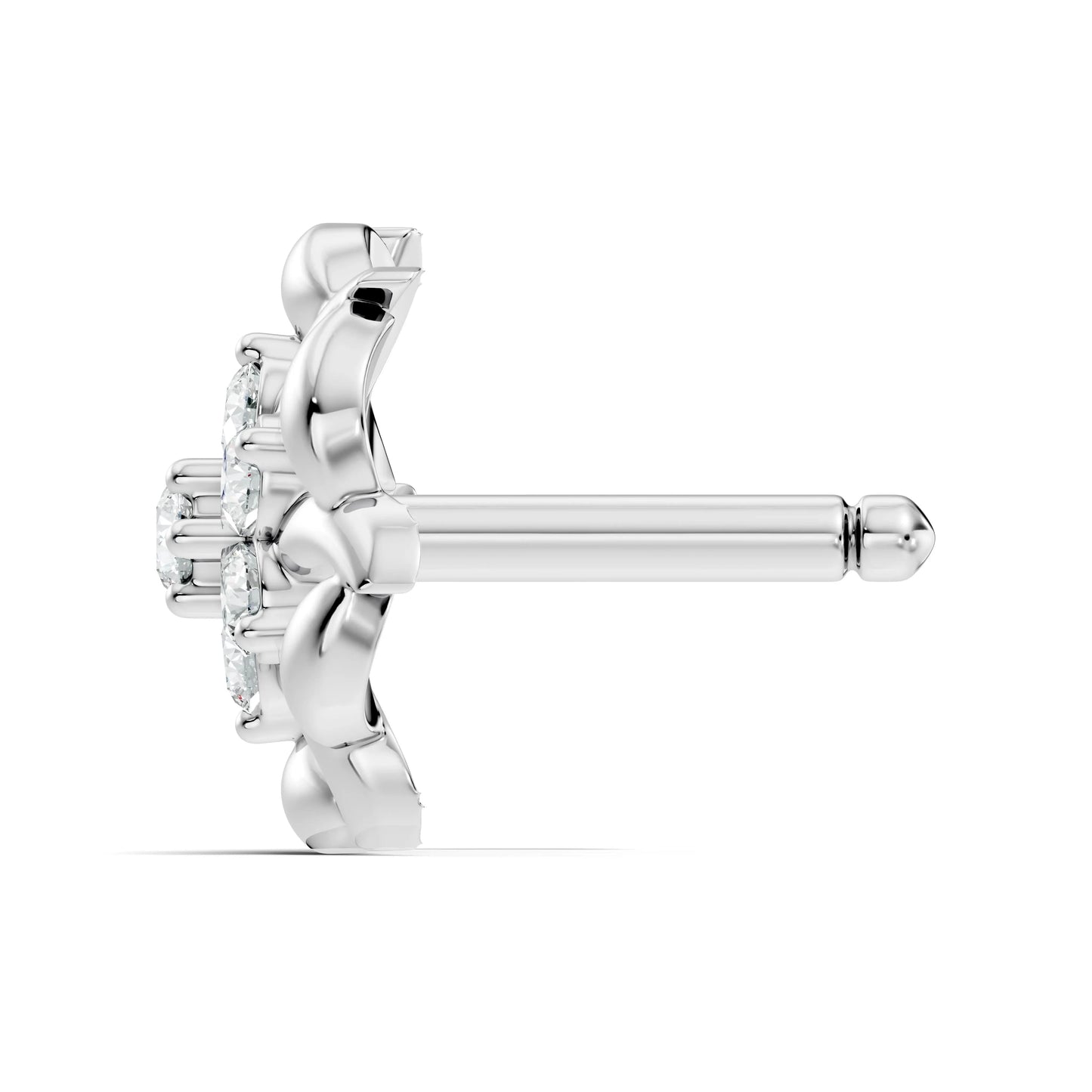 silver Golden Flower Nose Stud