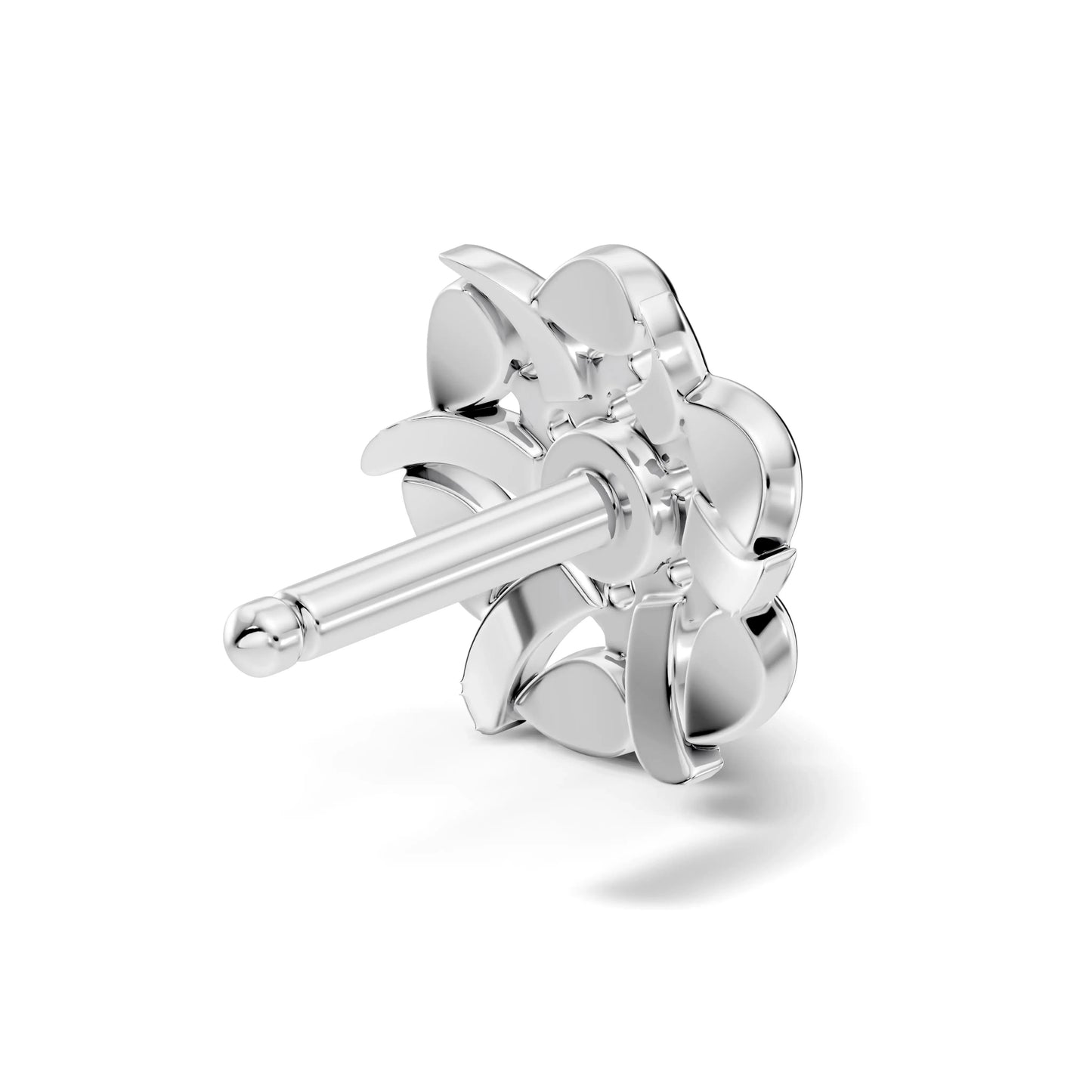 silver Golden Flower Nose Stud