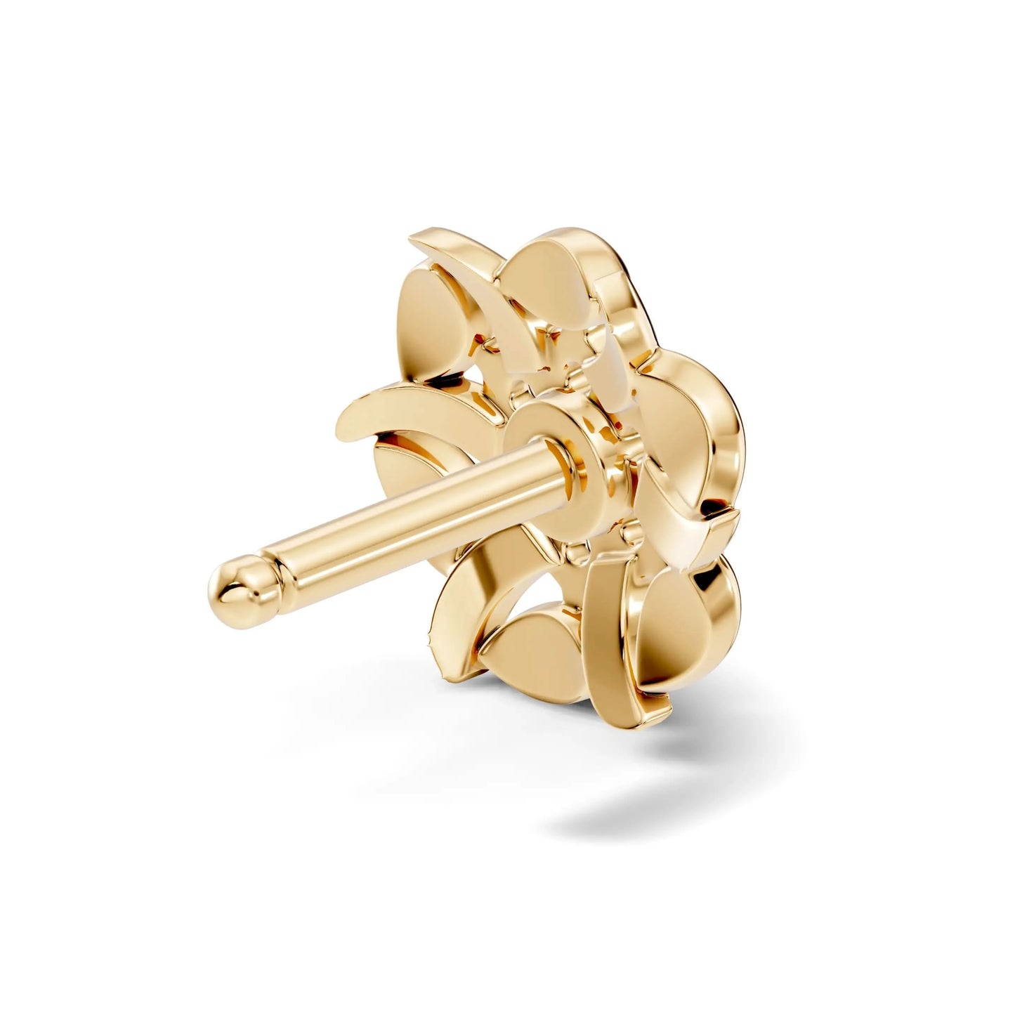 silver Golden Flower Nose Stud