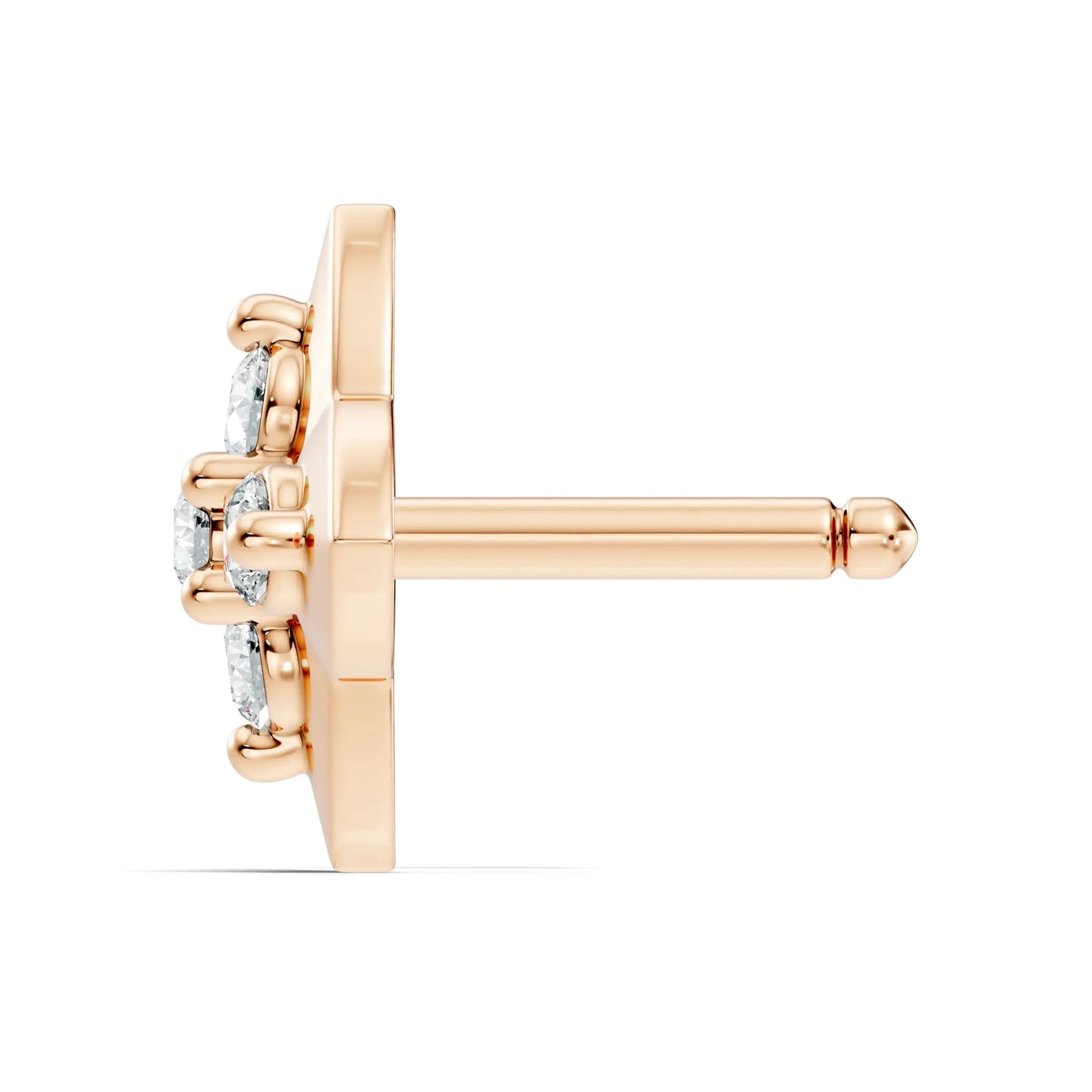 silver Floral Spark Nose Pin