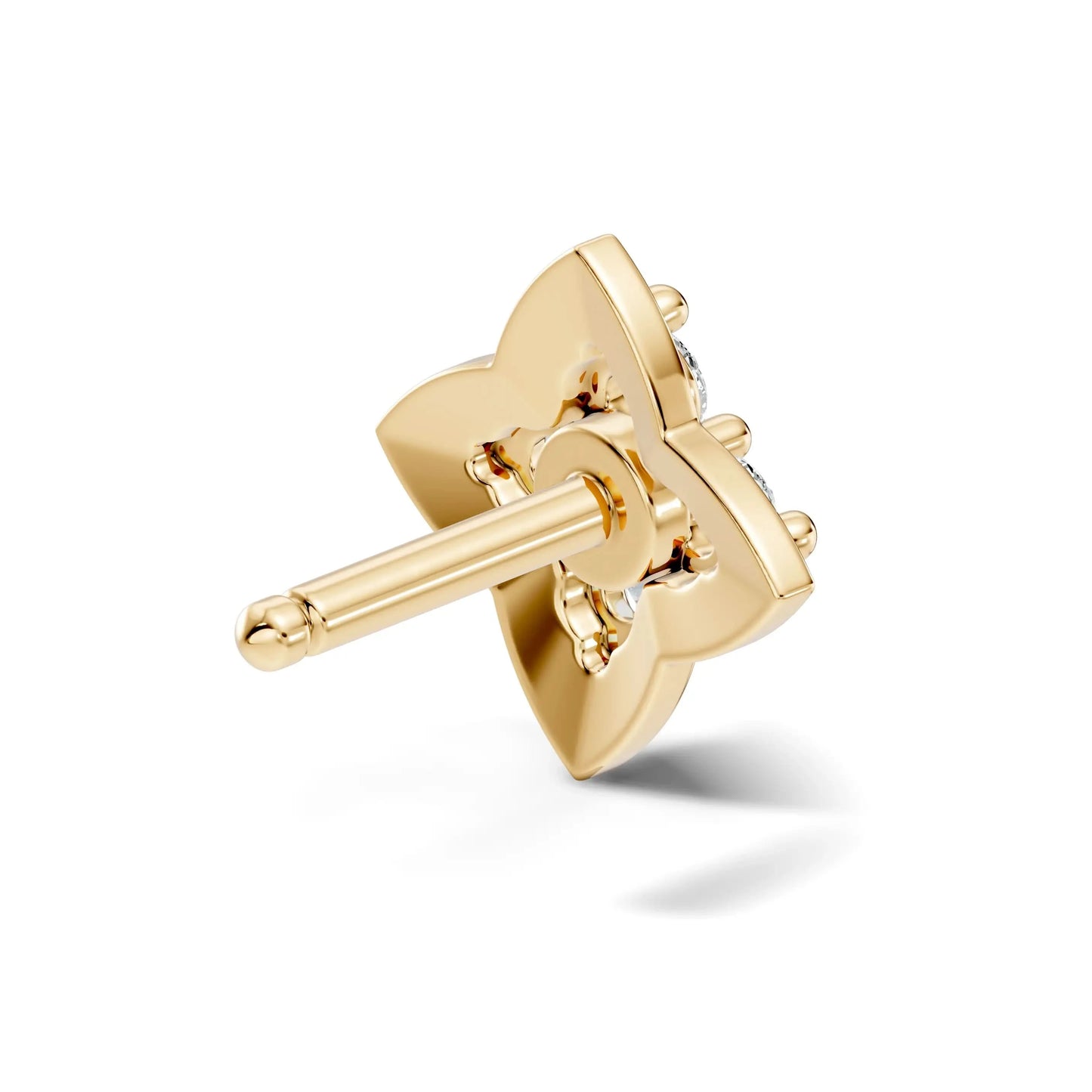 silver Floral Spark Nose Pin