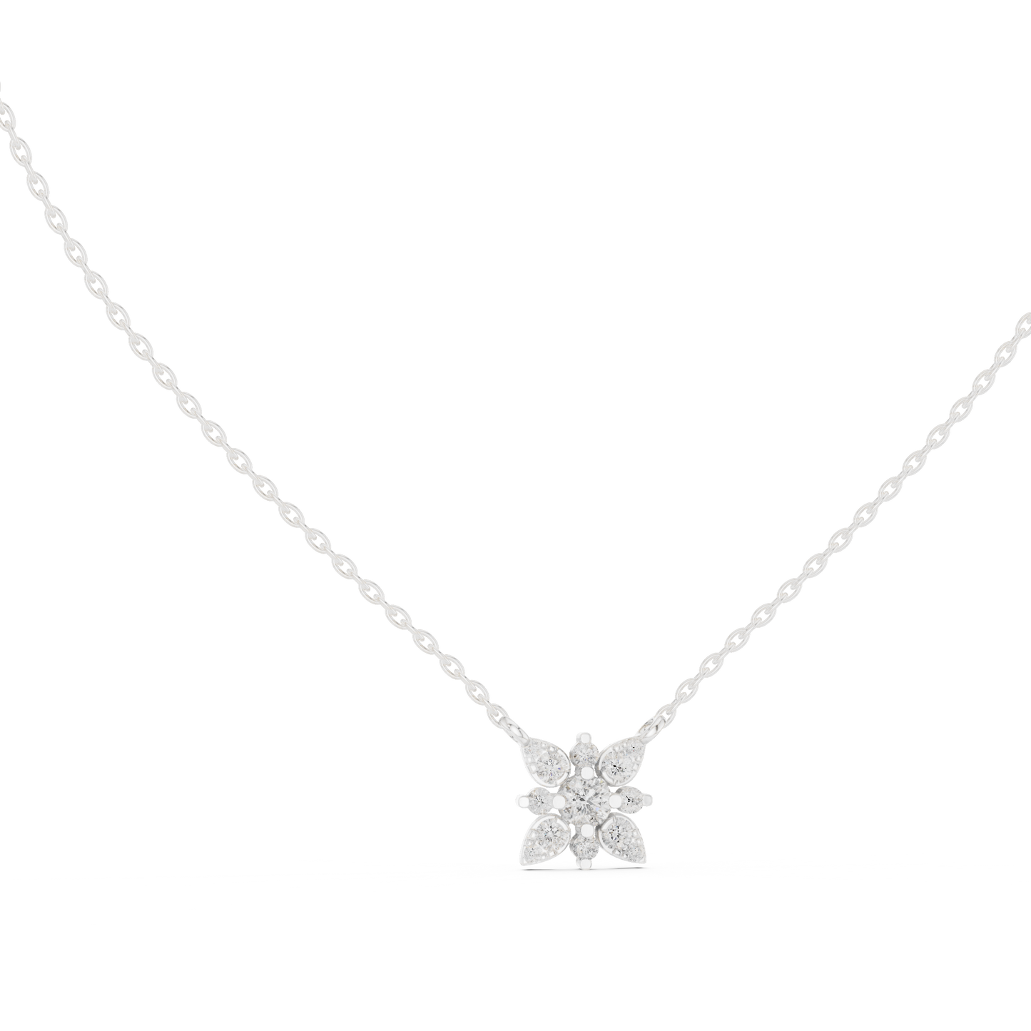 silver Petal Shine Pendant