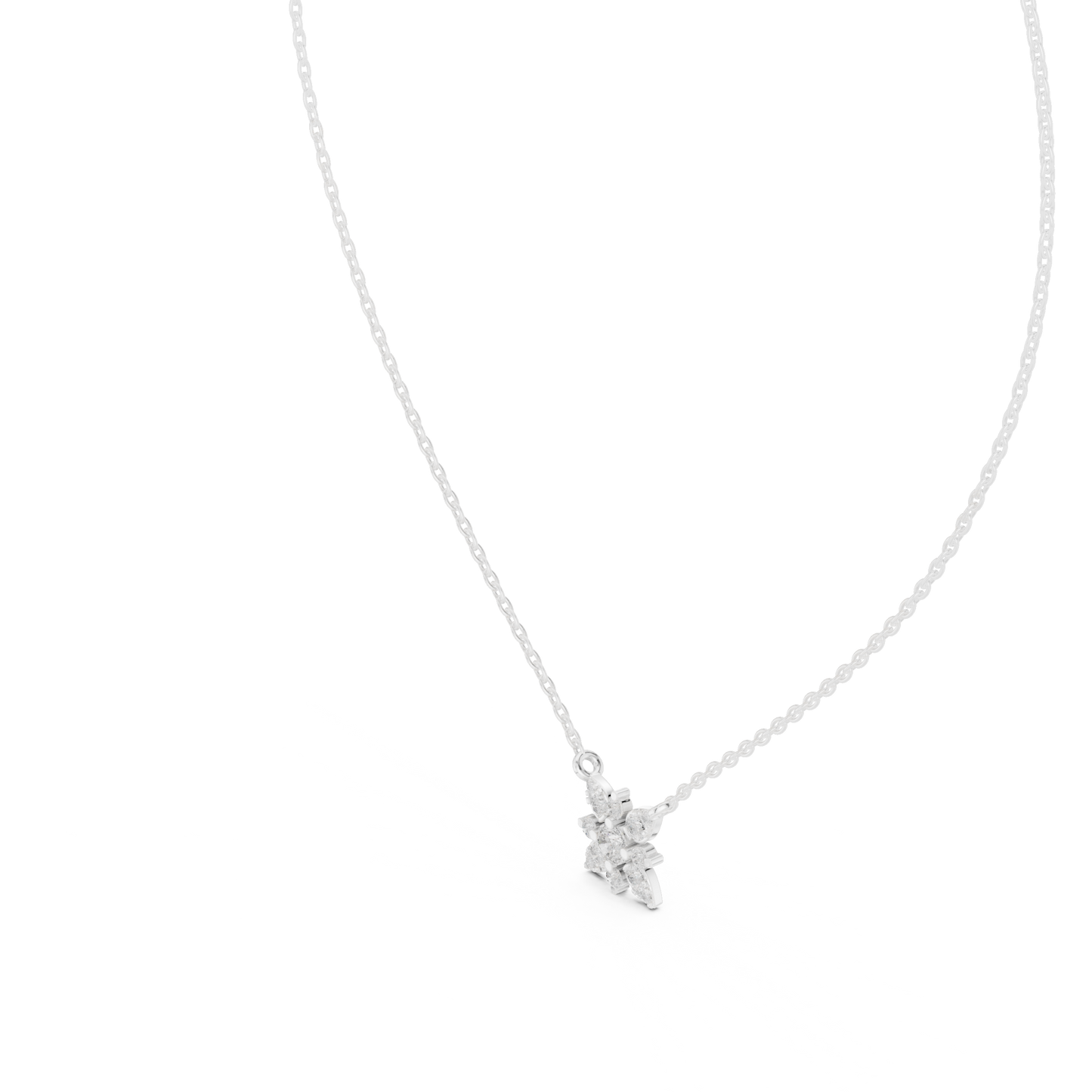 silver Petal Shine Pendant