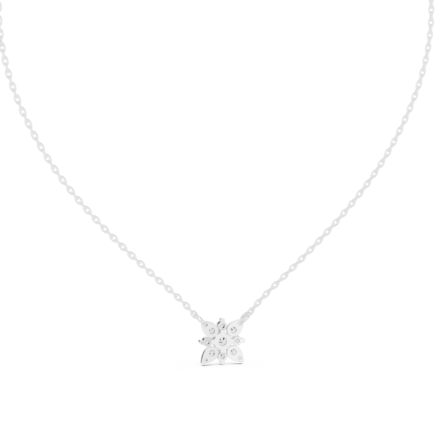 silver Petal Shine Pendant