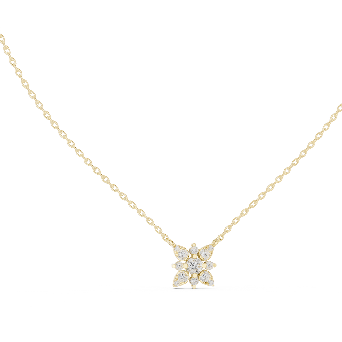 silver Petal Shine Pendant