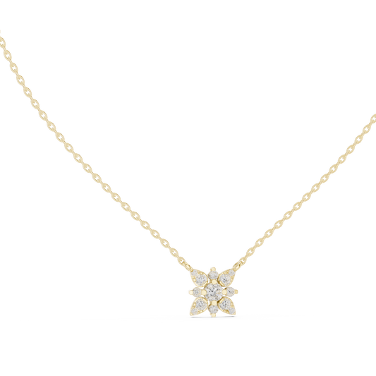 silver Petal Shine Pendant
