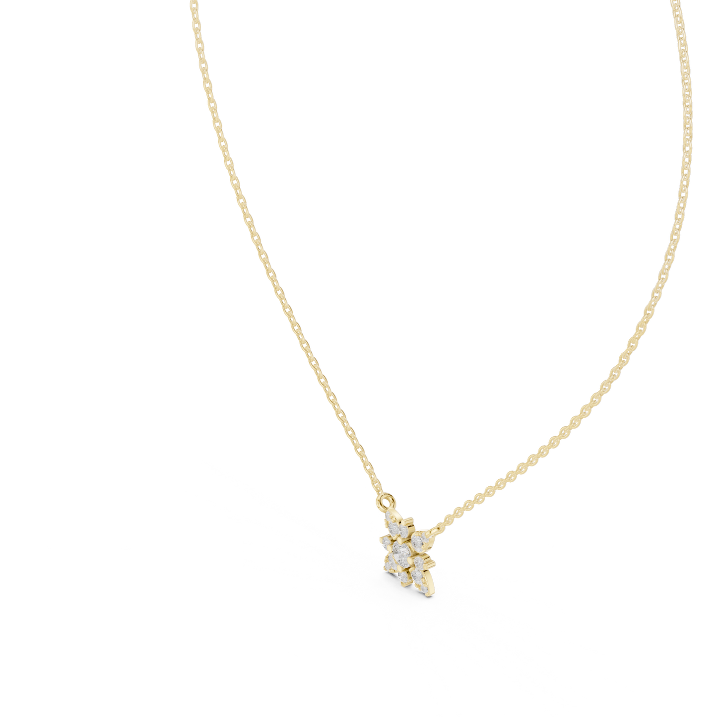 silver Petal Shine Pendant