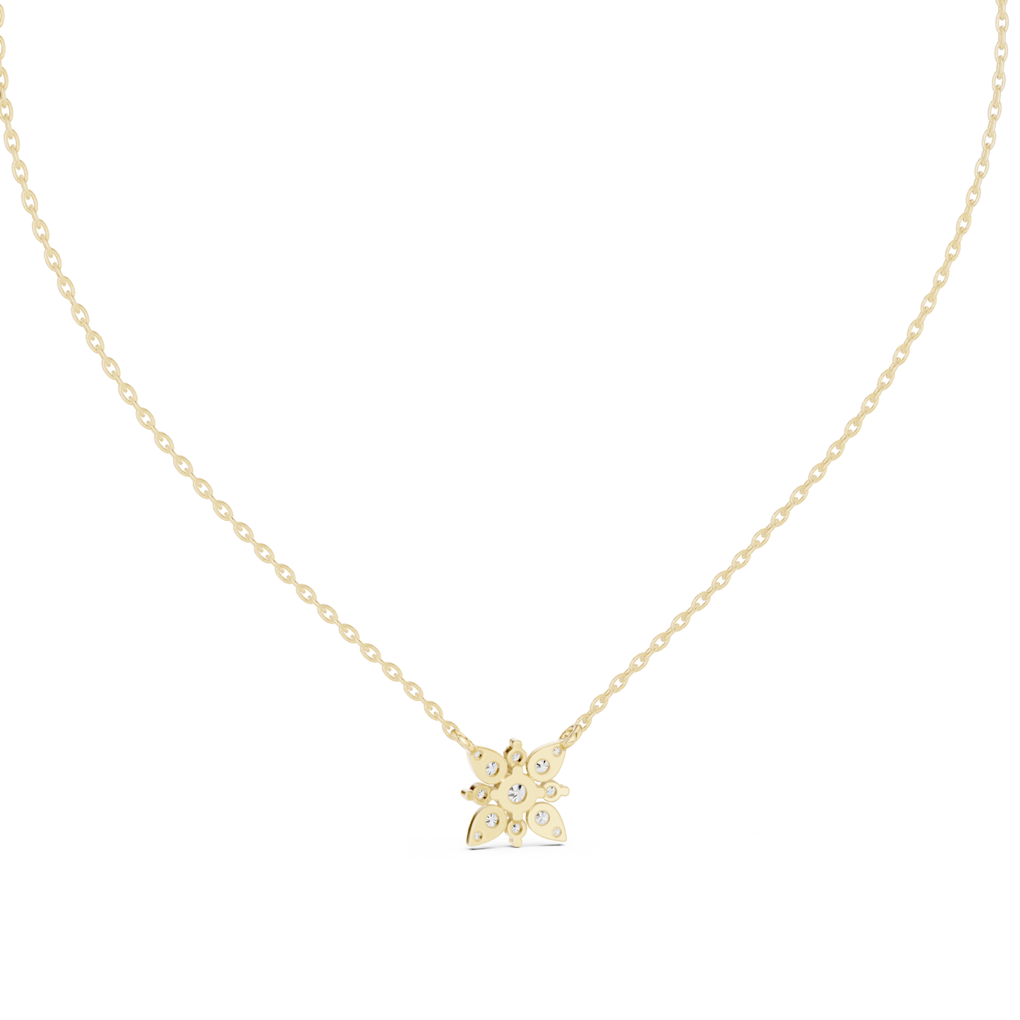 silver Petal Shine Pendant